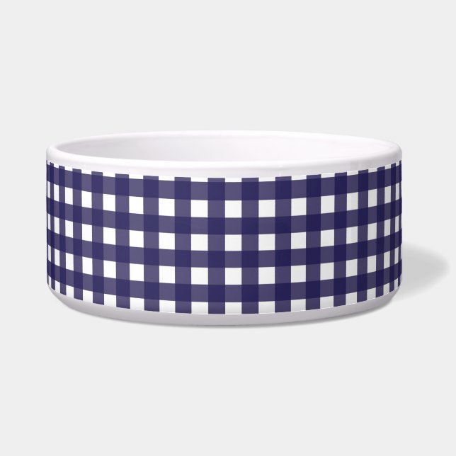 Comedero Navy y White Gingham (Frente)