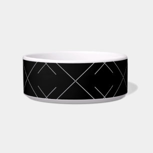 Comedero Negro-plateado, fresco, elegante, simple patrón mo