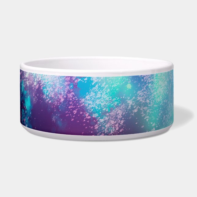 Comedero Neon Sky Nocturno Luces Cerámica Bote Bowl (Frente)