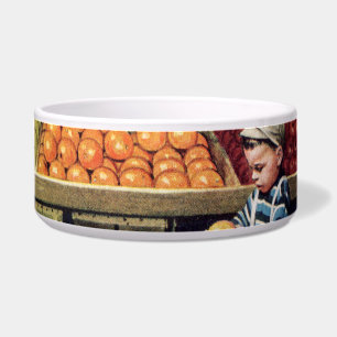 Comedero Niño y naranjas