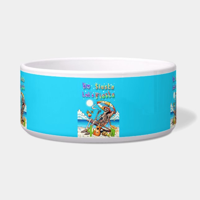 Comedero No hay siesta, vamos a hacer la fiesta (Frente)