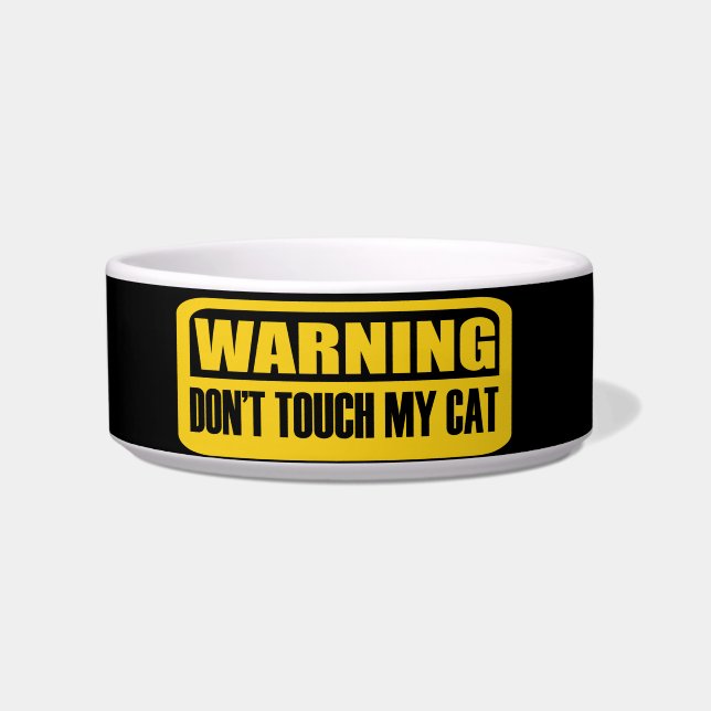 Comedero no toques a mi gato (Frente)