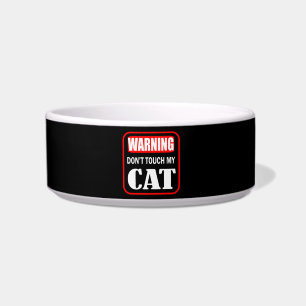 Comedero no toques a mi gato