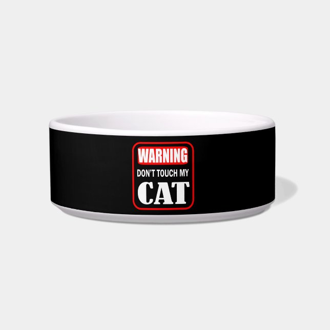 Comedero no toques a mi gato (Frente)
