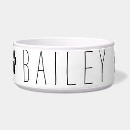 Comedero Nombre con la impresión de la pata