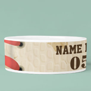 Comedero Nombre de béisbol vintage personalizado número ret