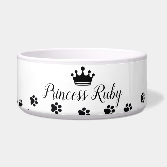 Comedero Nombre de la mascota princesa (Frente)