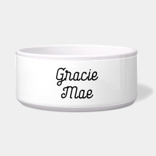 Comedero Nombre de Mascota personalizado de guión elegante