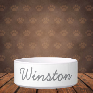 Comedero Nombre del Mascota de script de Personalizado mini