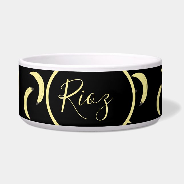 Comedero Nombre negro del patrón bananero (Frente)