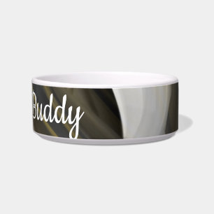 Comedero Nombre personalCeramic Pet Bowl Trend Resumen Negr