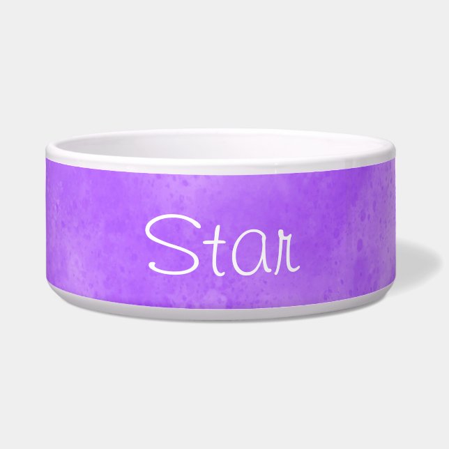 Comedero Nombre personalizado Blueberry Clouds Pet Bowl (Frente)