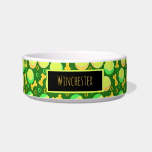 Comedero Nombre personalizado: bolas de tenis y huesos de p