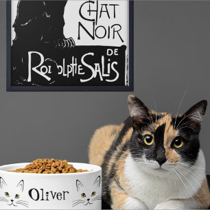 Comedero Nombre personalizado de cara de gato