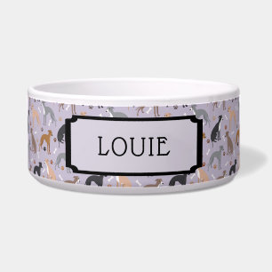 Comedero Nombre personalizado de huesos y patas de perro de