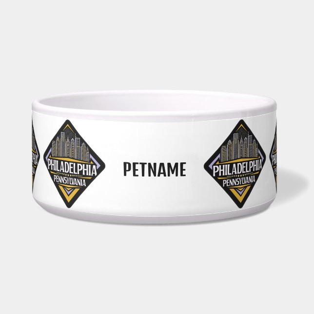 Comedero Nombre personalizado Filadelfia Pennsylvania (Frente)