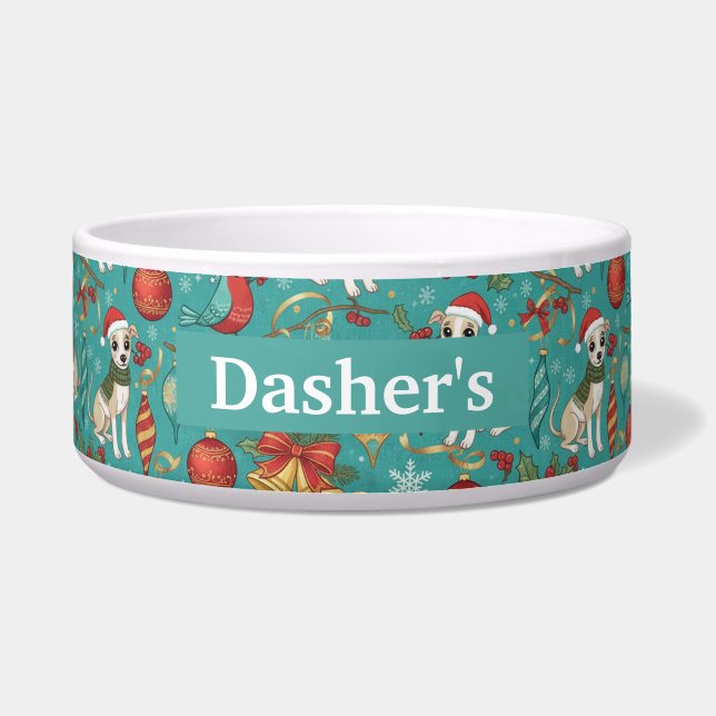 Comedero Nombre personalizado Merry & Munchy (Frente)