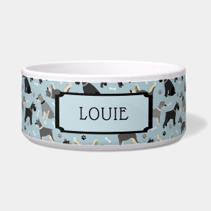 Comedero Nombre personalizado Papas Schnauzer y perro de hu