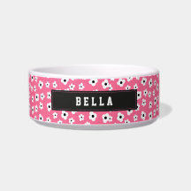Nombre personalizado patrón de flor blanca rosa