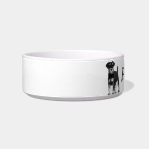 Comedero Nombre personalizado Schnauzer Dog Mascota Animal