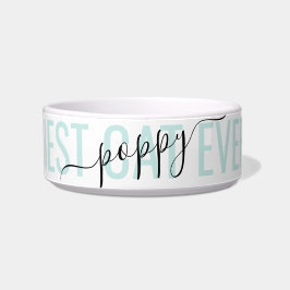 Comedero Nombre personalizado verde azulado guión de Moda m