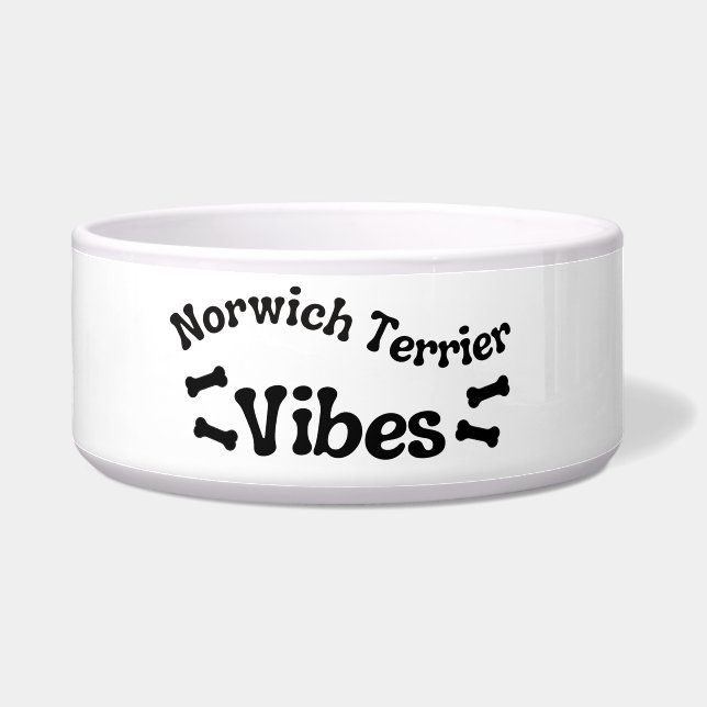 Comedero Norwich Terrier Vibes Ceramic Dog Bowl (Izquierda)