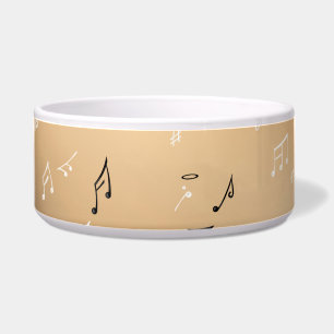 Comedero Notas musicales Golden Light Ceramic Pet Bowl