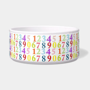 Comedero Numerales Tazón de Mascotas