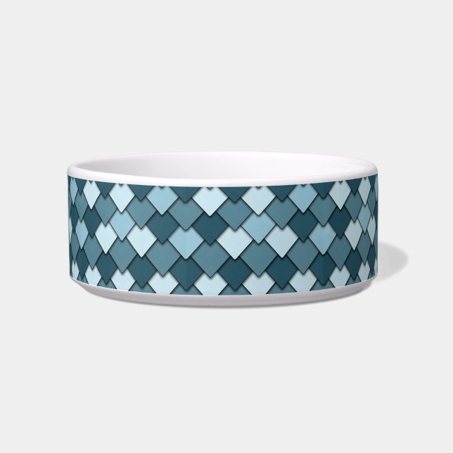 Comedero Ocean Blue Square and Diamond Pattern  (Frente)