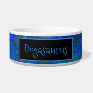 Comedero Ocultar dinosaurio azul personalizado