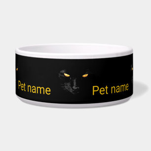 Comedero Ojos amarillos de gato negro