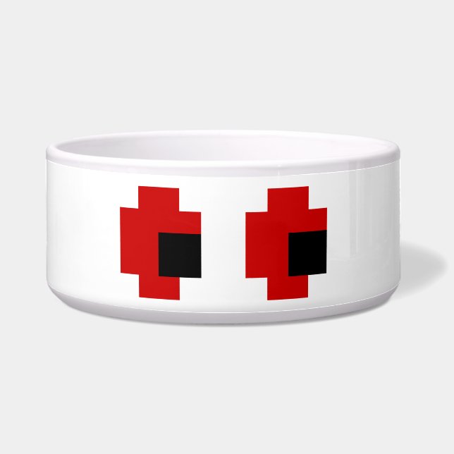 Comedero Ojos rojos fantasmagóricos de 8 bits (Frente)