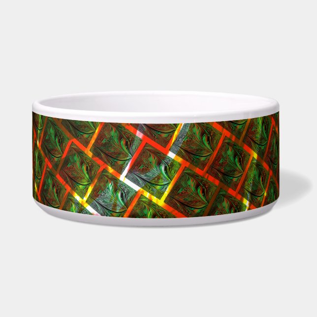 Comedero 'Ojos verdes enmarcados', arañazos o ralladura roj (Frente)