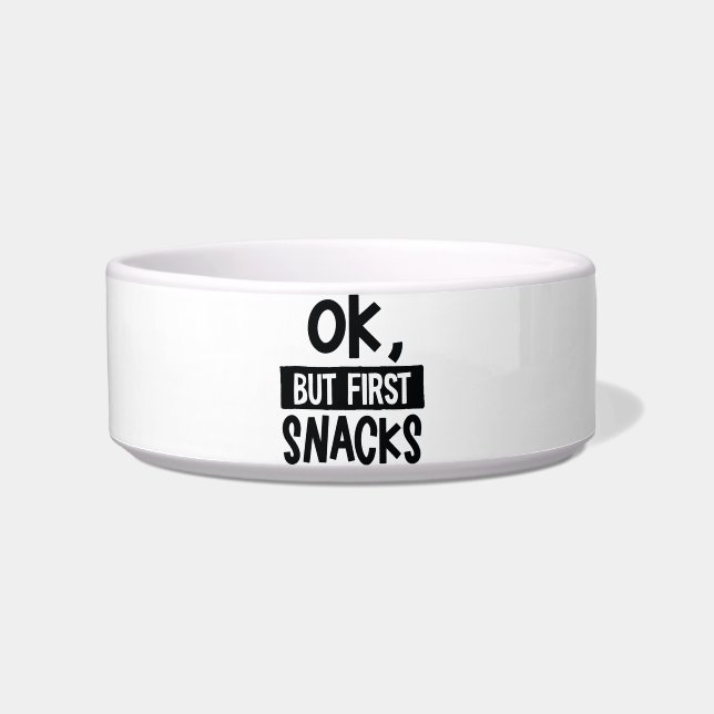 Comedero OK, pero First Snacks Cita Graciosa Comida Mucho (Frente)