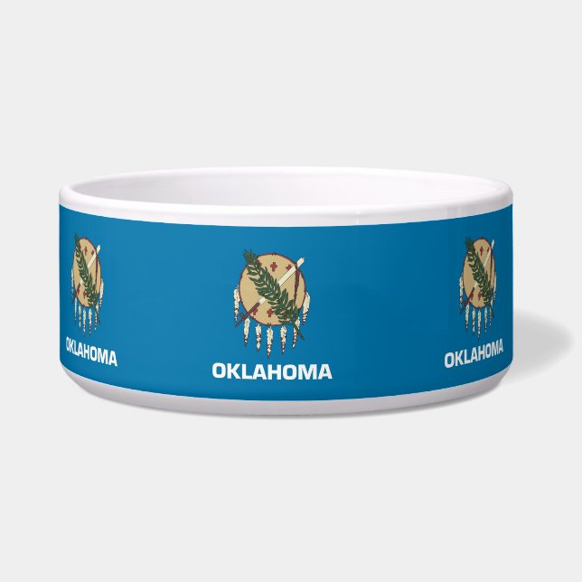 Comedero Oklahoma State Flag Pet Bowl (Izquierda)