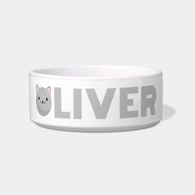 Comedero Oliver Gray o Ginger Cat Bowl (Frente)