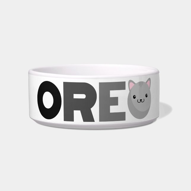Comedero Oreo Gray o Ginger Cat Bowl (Frente)