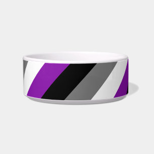 Comedero Orgullo asexual, orgullo LGBTQ, impresión a rayas