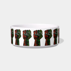 Comedero orgullo negro bandera panafricana roja verde puño
