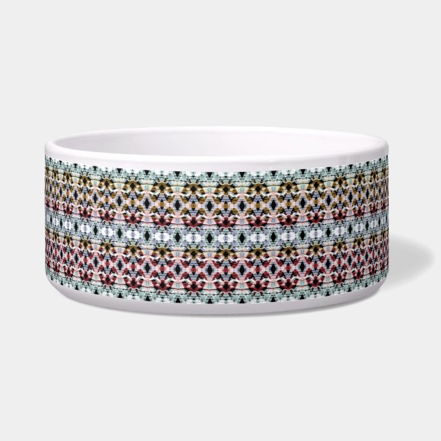 Comedero Ornamento étnico. Ikat. (Frente)
