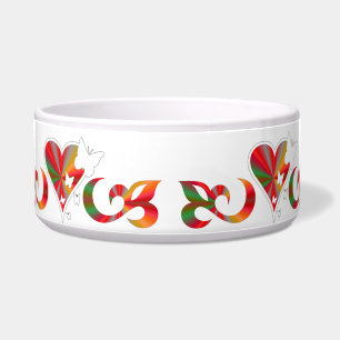 Comedero Ornamentos Rainbow Heart con mariposa y Lily