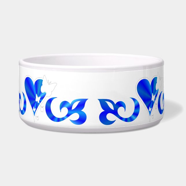 Comedero Ornamentos Rainbow Heart con mariposa y Lily (Frente)