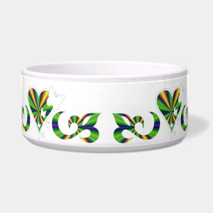 Comedero Ornamentos Rainbow Heart con mariposa y Lily