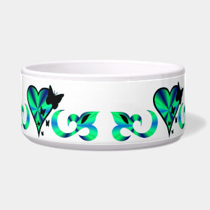 Comedero Ornamentos Rainbow Heart con mariposa y Lily