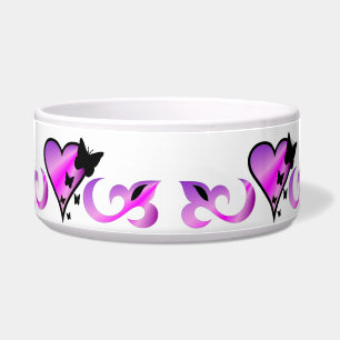 Comedero Ornamentos Rainbow Heart con mariposa y Lily