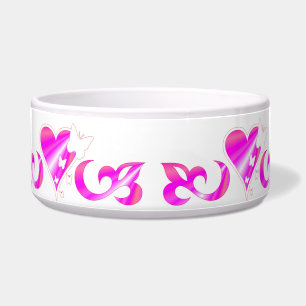 Comedero Ornamentos Rainbow Heart con mariposa y Lily