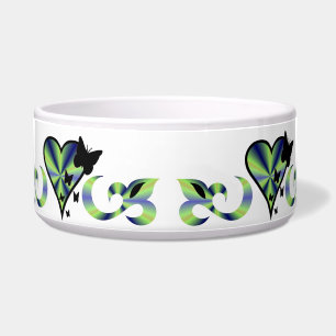 Comedero Ornamentos Rainbow Heart con mariposa y Lily