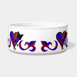 Comedero Ornamentos Rainbow Heart con mariposa y Lily