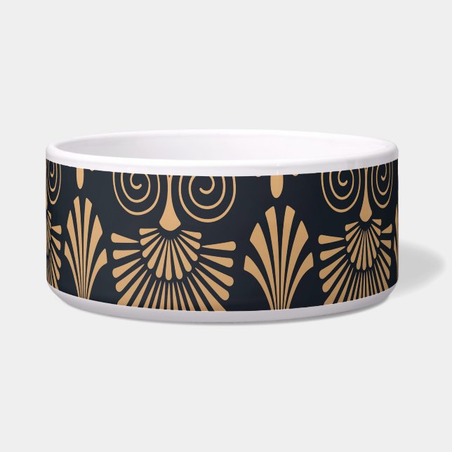 Comedero Oro negro Art Deco: Retro. (Frente)