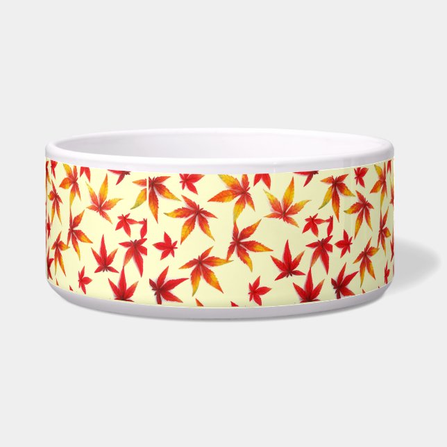 Comedero Otoño deja a Pet Bowl (Frente)